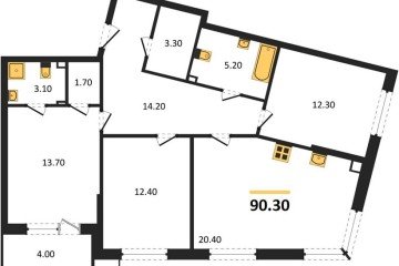 Фото №1: 3-комнатная квартира 90 м² - Краснодар, мкр. Парк Победы, 