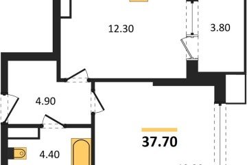 Фото №1: 1-комнатная квартира 37 м² - Краснодар, мкр. Парк Победы, 