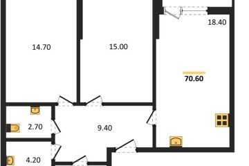 Фото №1: 2-комнатная квартира 70 м² - Краснодар, мкр. Прикубанский внутригородской округ, 