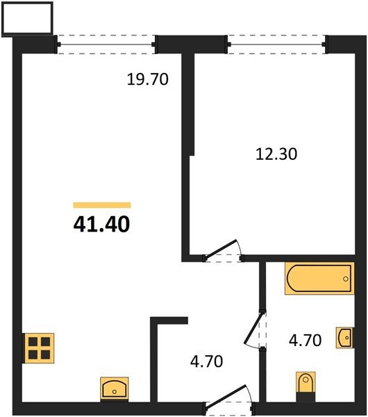 Фото №1: 1-комнатная квартира 41 м² - Краснодар, Парк Победы, мкр. Прикубанский внутригородской округ