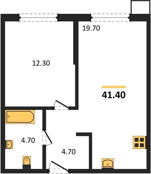 Фото №1: 1-комнатная квартира 41 м² - Краснодар, Парк Победы, мкр. Прикубанский внутригородской округ