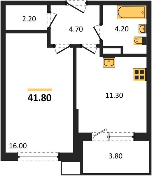 Фото №1: 1-комнатная квартира 41 м² - Краснодар, Парк Победы, мкр. Прикубанский внутригородской округ