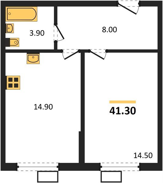 Фото №1: 1-комнатная квартира 41 м² - Краснодар, Парк Победы, мкр. Прикубанский внутригородской округ