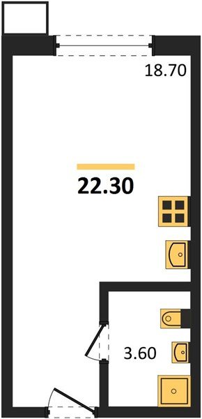 Фото №1: Студия 22 м² - Краснодар, Парк Победы, мкр. Прикубанский внутригородской округ