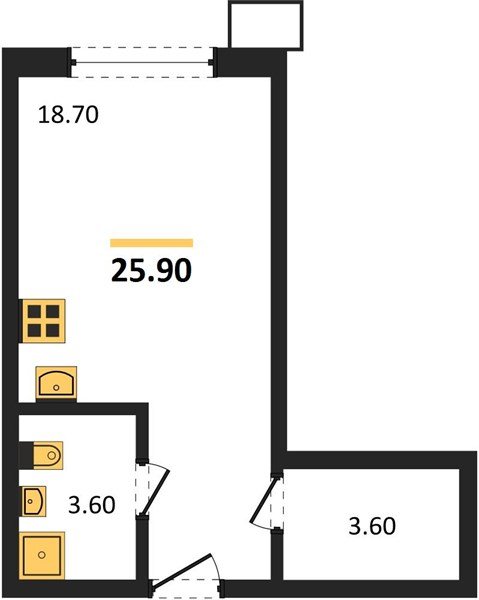 Фото №1: Студия 25 м² - Краснодар, Парк Победы, мкр. Прикубанский внутригородской округ