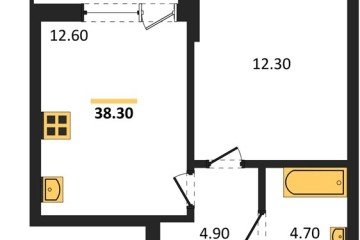 Фото №1: 1-комнатная квартира 38 м² - Краснодар, мкр. Прикубанский внутригородской округ, 