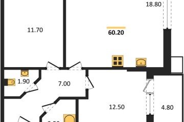 Фото №1: 2-комнатная квартира 60 м² - Краснодар, мкр. Прикубанский внутригородской округ, 