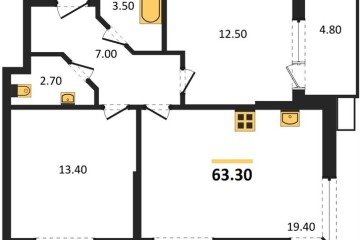 Фото №1: 2-комнатная квартира 63 м² - Краснодар, мкр. Прикубанский внутригородской округ, 
