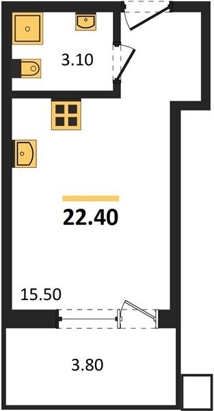 Фото №1: Студия 22 м² - Краснодар, Парк Победы, мкр. Прикубанский внутригородской округ