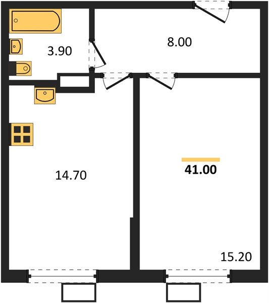 Фото №1: 1-комнатная квартира 41 м² - Краснодар, Парк Победы, мкр. Прикубанский внутригородской округ