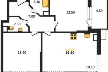 Фото №1: 2-комнатная квартира 62 м² - Краснодар, мкр. Прикубанский внутригородской округ, 