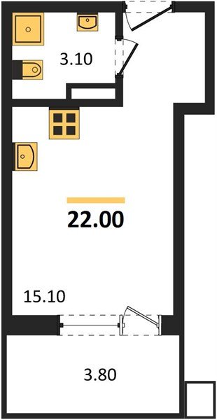 Фото №1: Студия 22 м² - Краснодар, Парк Победы, мкр. Прикубанский внутригородской округ