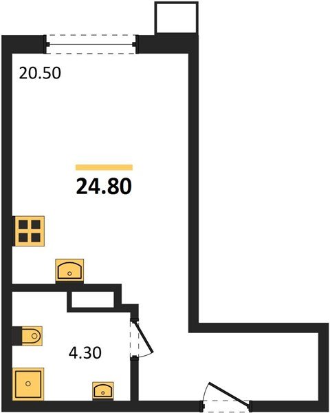 Фото №1: Студия 24 м² - Краснодар, Парк Победы, мкр. Прикубанский внутригородской округ
