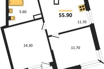 Фото №1: 2-комнатная квартира 55 м² - Краснодар, мкр. Прикубанский внутригородской округ, 