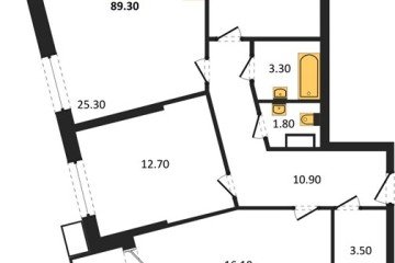 Фото №1: 2-комнатная квартира 89 м² - Краснодар, мкр. Прикубанский внутригородской округ, 