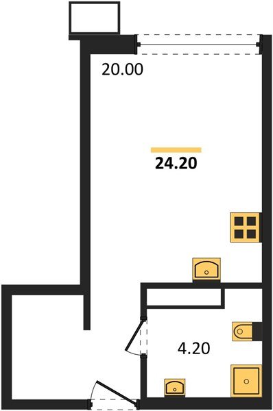 Фото №1: Студия 24 м² - Краснодар, Парк Победы, мкр. Прикубанский внутригородской округ