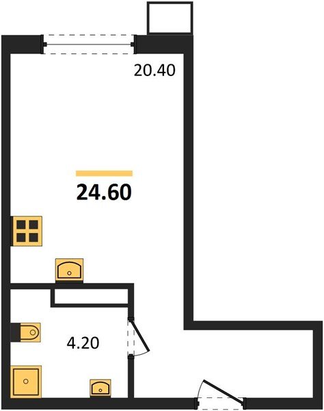Фото №1: Студия 24 м² - Краснодар, Парк Победы, мкр. Прикубанский внутригородской округ