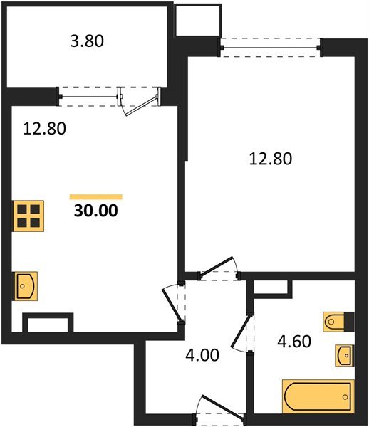 Фото №1: 1-комнатная квартира 38 м² - Краснодар, Парк Победы, мкр. Прикубанский внутригородской округ