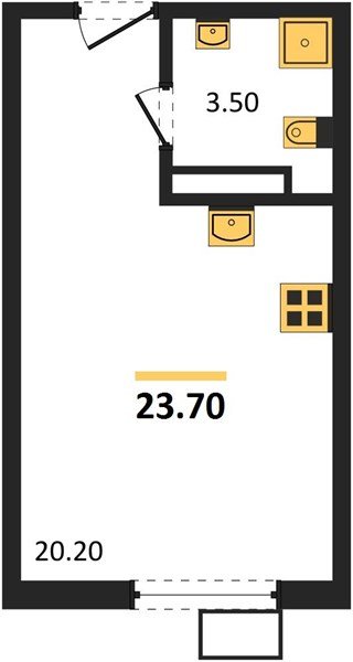 Фото №1: Студия 23 м² - Краснодар, Парк Победы, мкр. Прикубанский внутригородской округ
