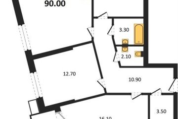 Фото №1: 3-комнатная квартира 90 м² - Краснодар, мкр. Прикубанский внутригородской округ, 