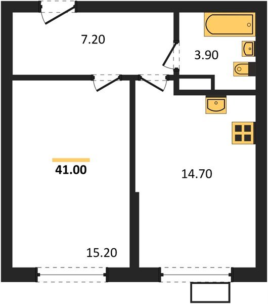 Фото №1: 1-комнатная квартира 41 м² - Краснодар, Парк Победы, мкр. Прикубанский внутригородской округ
