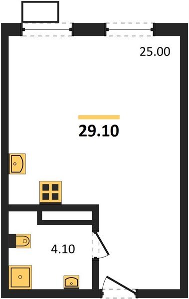 Фото №1: Студия 29 м² - Краснодар, Прикубанский внутригородской округ, мкр. Парк Победы