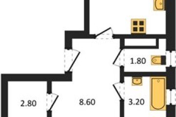 Фото №1: 2-комнатная квартира 67 м² - Краснодар, мкр. Парк Победы, 