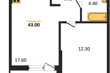 Фото №1: 1-комнатная квартира 43 м² - Краснодар, мкр. Парк Победы, 