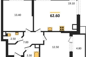 Фото №1: 2-комнатная квартира 62 м² - Краснодар, мкр. Парк Победы, 