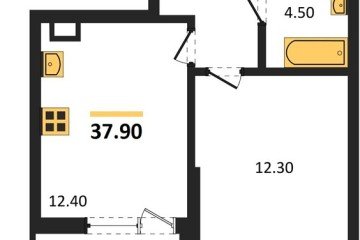 Фото №1: 1-комнатная квартира 37 м² - Краснодар, мкр. Парк Победы, 