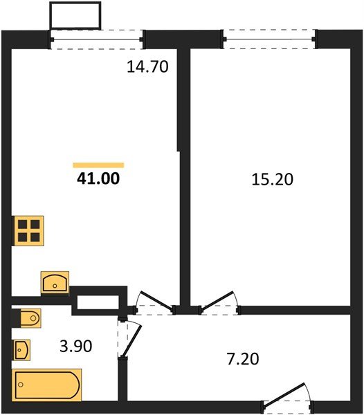 Фото №1: 1-комнатная квартира 41 м² - Краснодар, Прикубанский внутригородской округ, мкр. Парк Победы