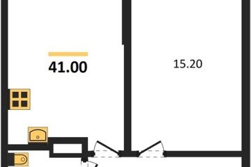 Фото №1: 1-комнатная квартира 41 м² - Краснодар, мкр. Парк Победы, 