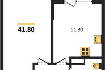 Фото №1: 1-комнатная квартира 41 м² - Краснодар, мкр. Парк Победы, 