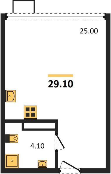 Фото №1: Студия 29 м² - Краснодар, Прикубанский внутригородской округ, мкр. Парк Победы