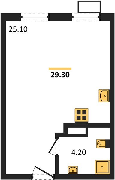 Фото №1: Студия 29 м² - Краснодар, Прикубанский внутригородской округ, мкр. Парк Победы
