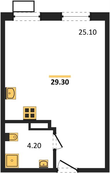 Фото №1: Студия 29 м² - Краснодар, Прикубанский внутригородской округ, мкр. Парк Победы