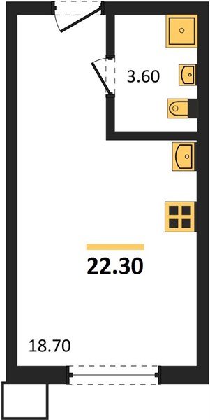 Фото №1: Студия 22 м² - Краснодар, Прикубанский внутригородской округ, мкр. Парк Победы