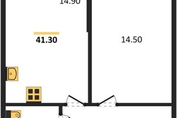 Фото №1: 1-комнатная квартира 41 м² - Краснодар, мкр. Парк Победы, 