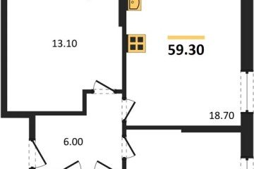 Фото №1: 2-комнатная квартира 59 м² - Краснодар, мкр. Прикубанский внутригородской округ, 