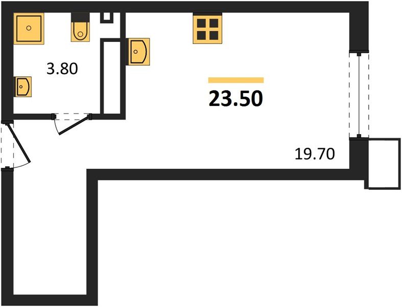 Фото №1: Студия 23 м² - Краснодар, Парк Победы, мкр. Прикубанский внутригородской округ