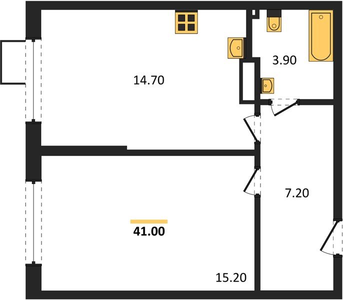Фото №1: 1-комнатная квартира 41 м² - Краснодар, Парк Победы, мкр. Прикубанский внутригородской округ