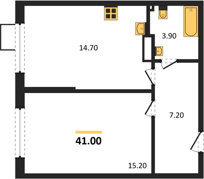 Фото №1: 1-комнатная квартира 41 м² - Краснодар, Парк Победы, мкр. Прикубанский внутригородской округ