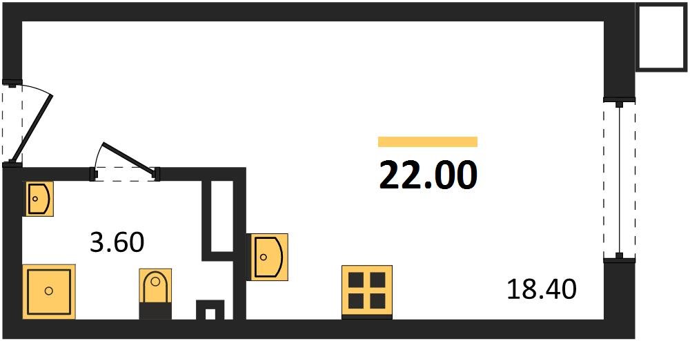 Фото №1: Студия 22 м² - Краснодар, Парк Победы, мкр. Прикубанский внутригородской округ