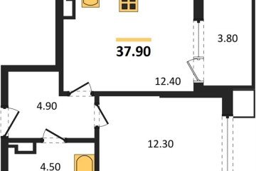 Фото №1: 1-комнатная квартира 37 м² - Краснодар, мкр. Прикубанский внутригородской округ, 