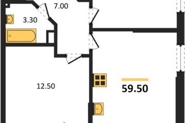 Фото №1: 2-комнатная квартира 59 м² - Краснодар, мкр. Прикубанский внутригородской округ, 