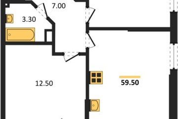 Фото №1: 2-комнатная квартира 59 м² - Краснодар, мкр. Прикубанский внутригородской округ, 