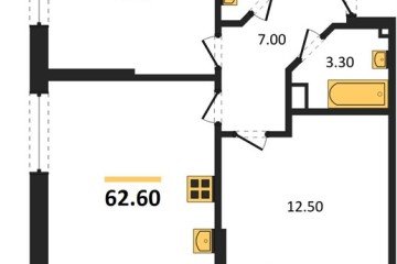Фото №1: 2-комнатная квартира 62 м² - Краснодар, мкр. Прикубанский внутригородской округ, 