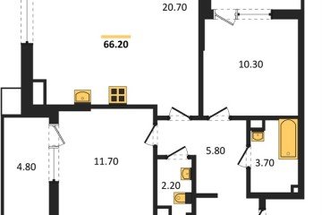 Фото №1: 2-комнатная квартира 66 м² - Краснодар, мкр. Прикубанский внутригородской округ, 