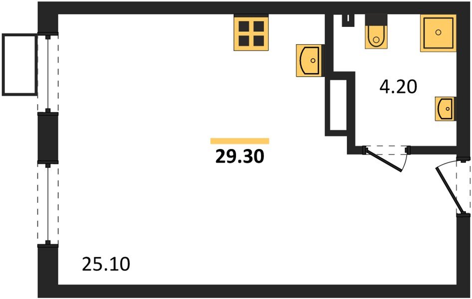 Фото №1: Студия 29 м² - Краснодар, Парк Победы, мкр. Прикубанский внутригородской округ