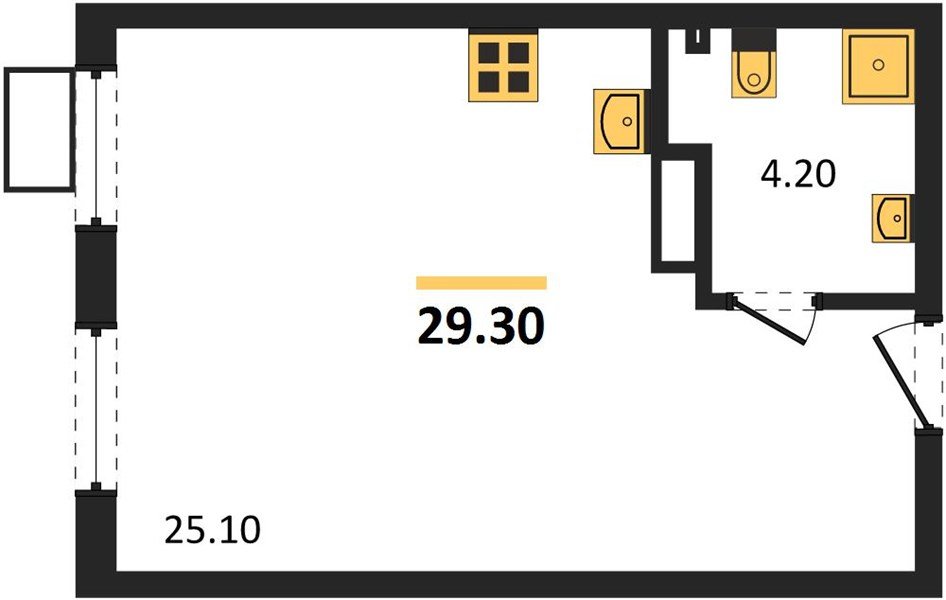 Фото №1: Студия 29 м² - Краснодар, Парк Победы, мкр. Прикубанский внутригородской округ
